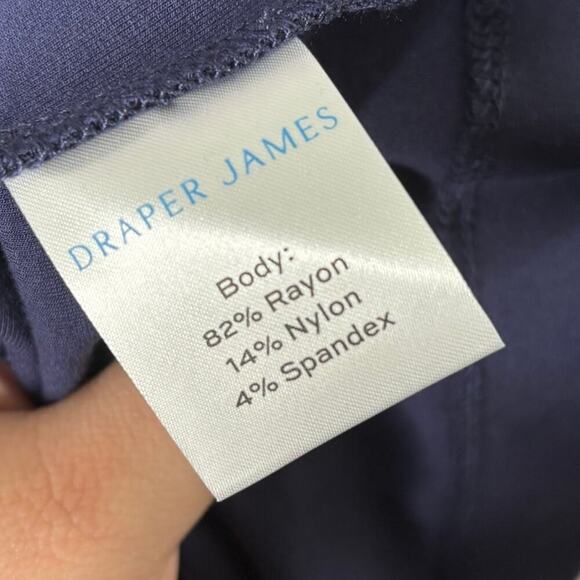 Draper James Navy Blue Lace Peter Pan Collar Ponte Knit Persley Dress Size XXL - Picture 5 of 9